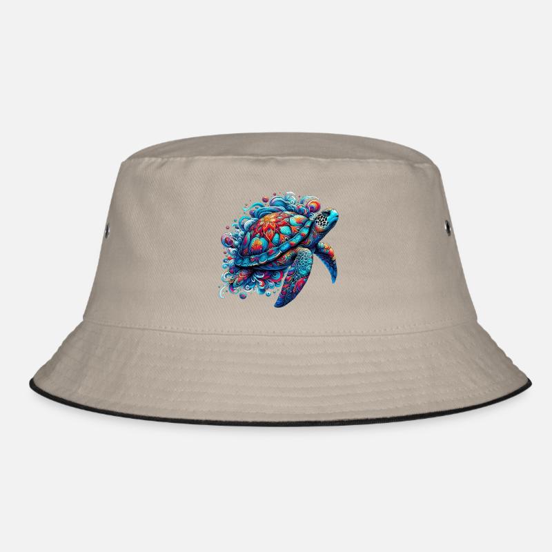 Schildkröte - Bucket Hat - Khaki/Schwarz