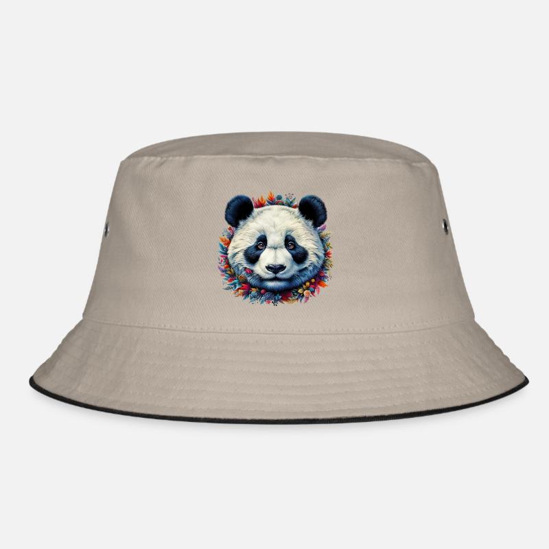 Panda - Bucket Hat - Khaki/Schwarz