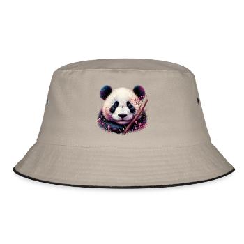 Panda - Bucket Hat - Khaki/Schwarz - Vorne