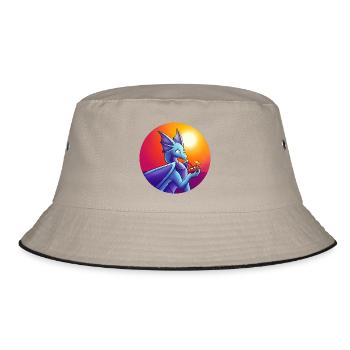 Summer Blue Dragon - Bucket Hat - khaki/black - Front