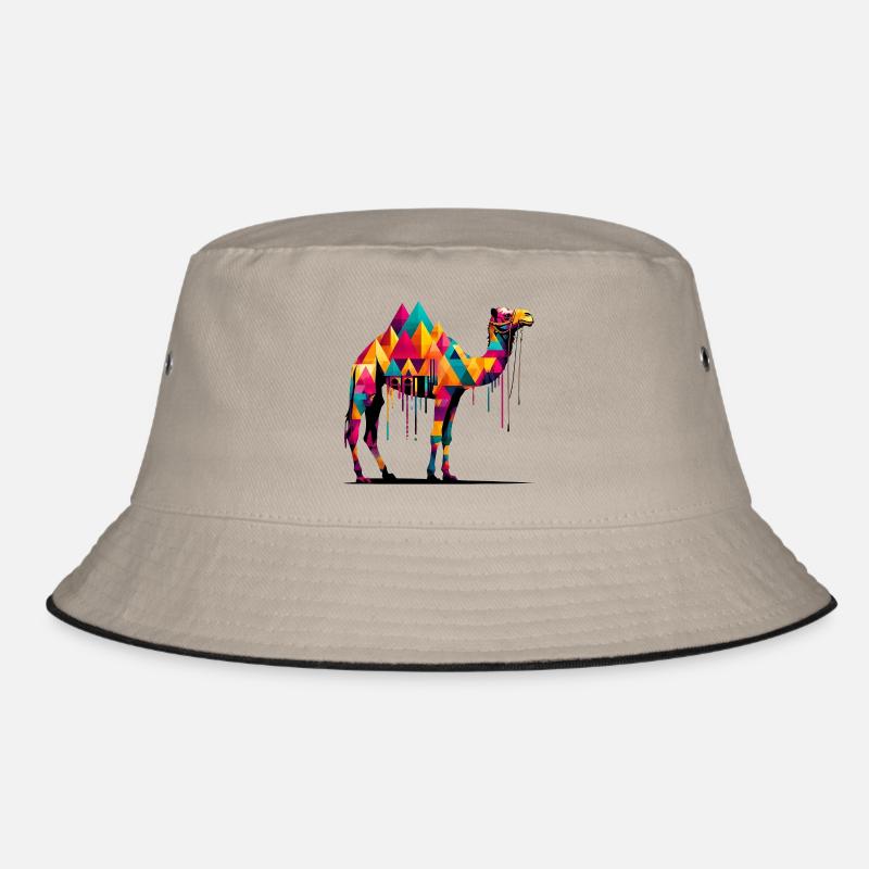 Kamel - Bucket Hat - Khaki/Schwarz