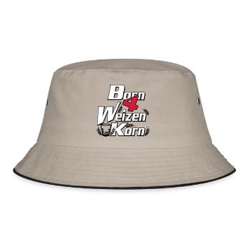 Wheat grain - born 4 grain - Party Fun --- - Bucket Hat - khaki/black - Front