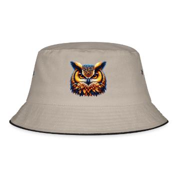 Owl - Bucket Hat - khaki/black - Front