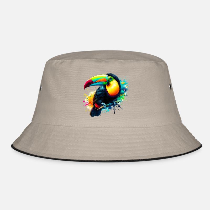 Tukan - Bucket Hat - Khaki/Schwarz
