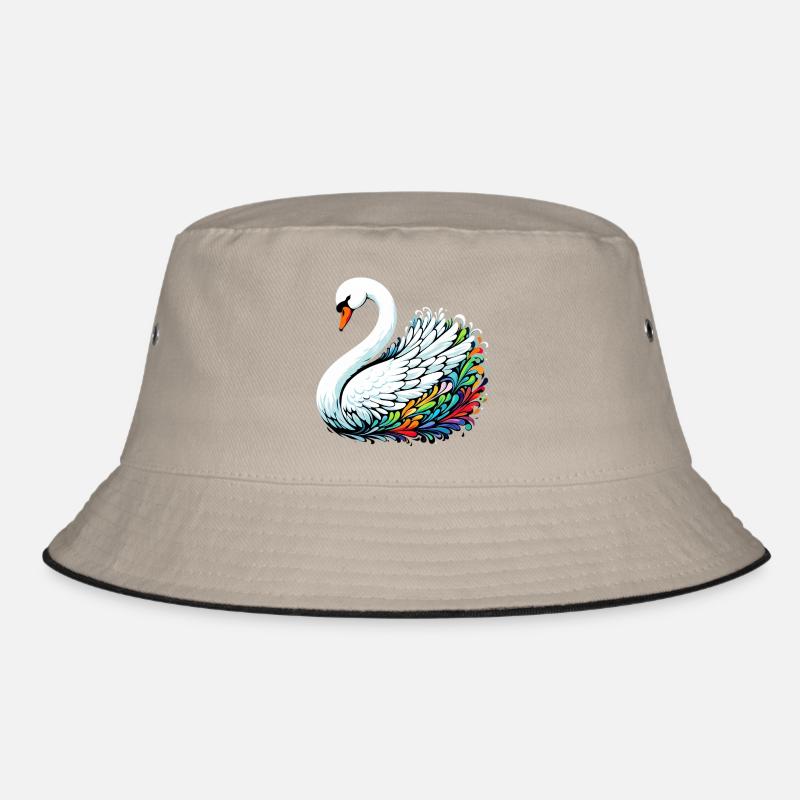 Schwan - Bucket Hat - Khaki/Schwarz