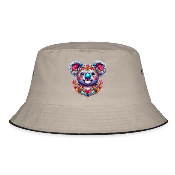 Koala - Bucket Hat - Khaki/Schwarz - Vorne