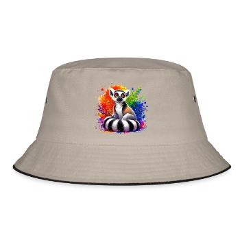 Lemur - Bucket Hat - Khaki/Schwarz - Vorne