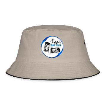 Dad too stylish - Bucket Hat - khaki/black - Front