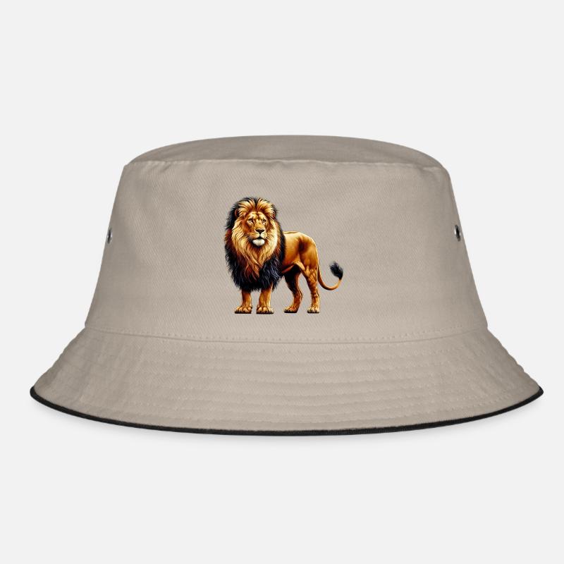 Löwe - Bucket Hat - Khaki/Schwarz