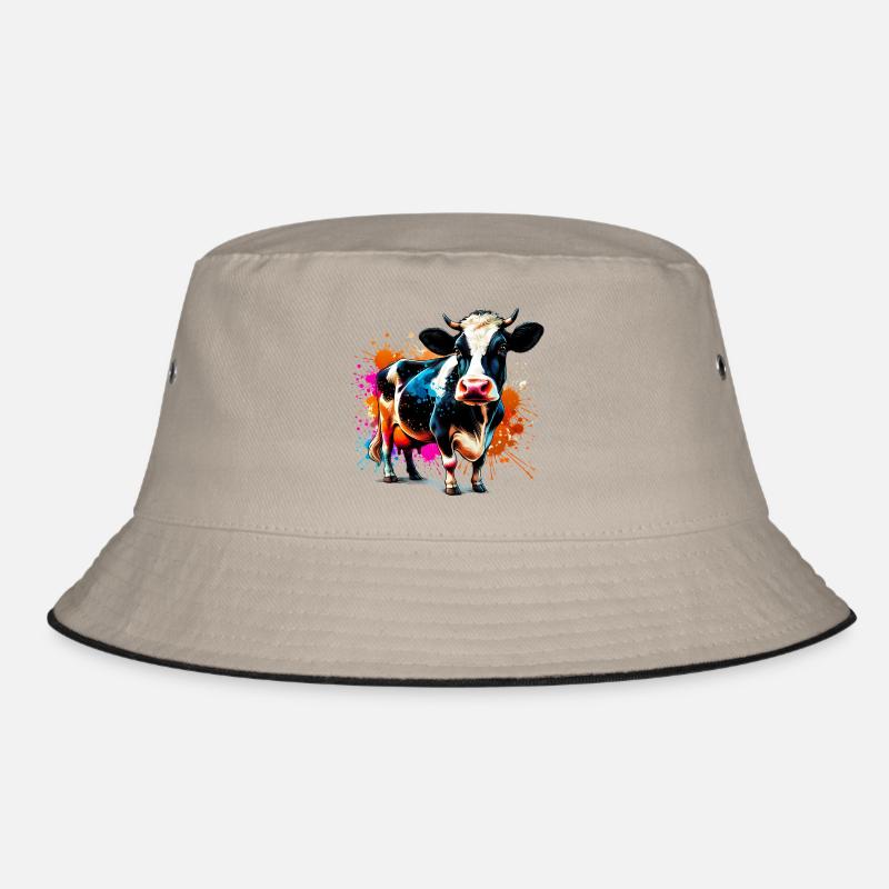 Kuh - Bucket Hat - Khaki/Schwarz