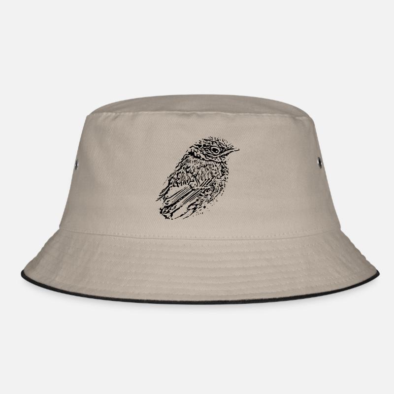 Vogel - Bucket Hat - Khaki/Schwarz