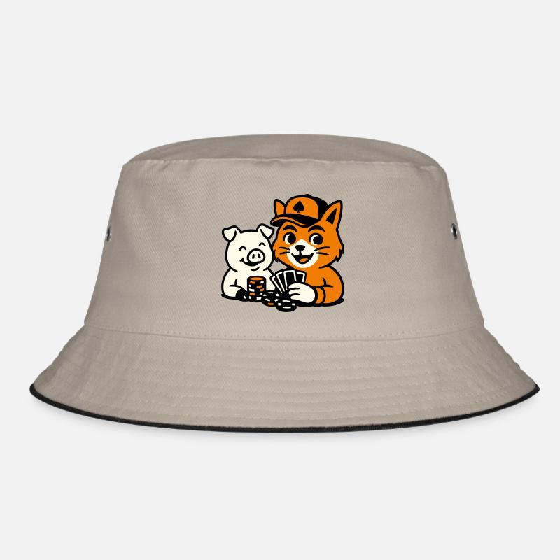 Poker Cat Bucket Hat