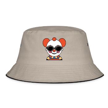 Halloween Clown - Bucket Hat - Khaki/Schwarz - Vorne