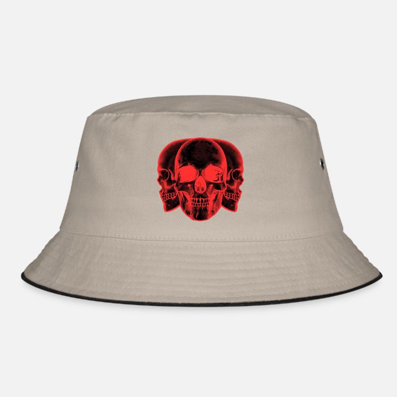 Red skulls Bucket Hat