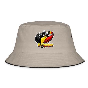 Belgium Flag and Electron - Bucket Hat - khaki/black - Front