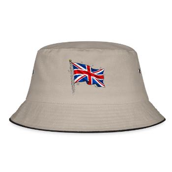 Great Britain England Flag - Bucket Hat - khaki/black - Front