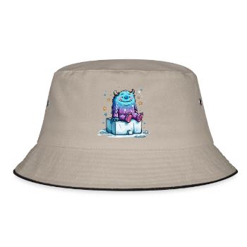 Monstre cosmique câlin sur des blocs de glace - Bob - kaki/noir - Devant