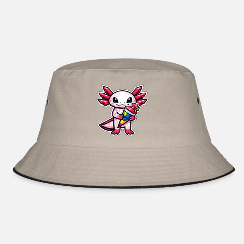 Axolotl avec cône d’école pour l’inscription scolaire Bob