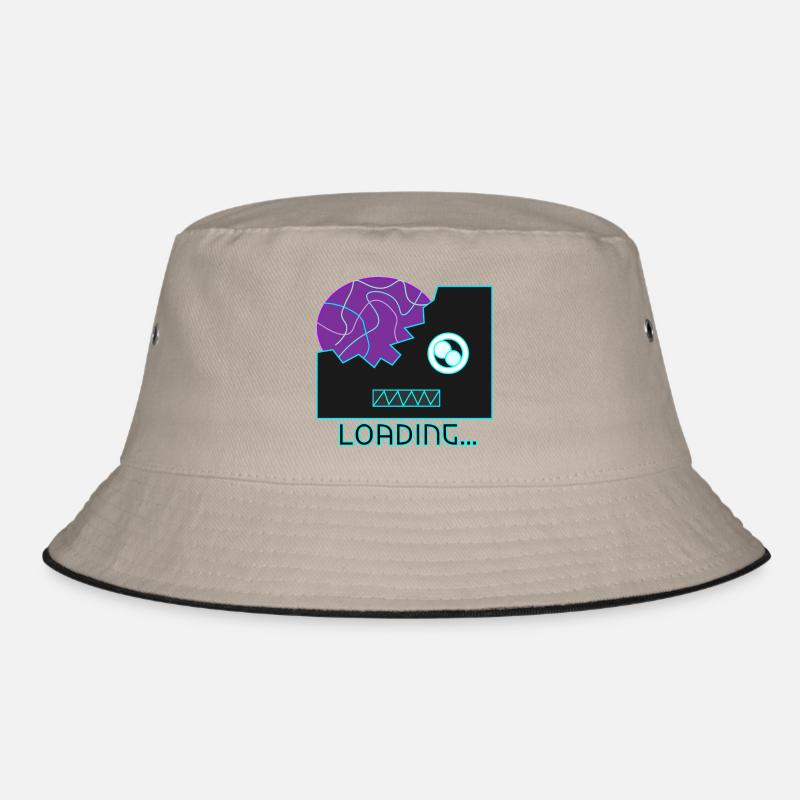 Cyberpunk Roboter-Neon Bucket Hat