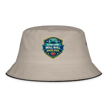 Level Low Skill Null Spass Max - Bucket Hat - Khaki/Schwarz - Vorne