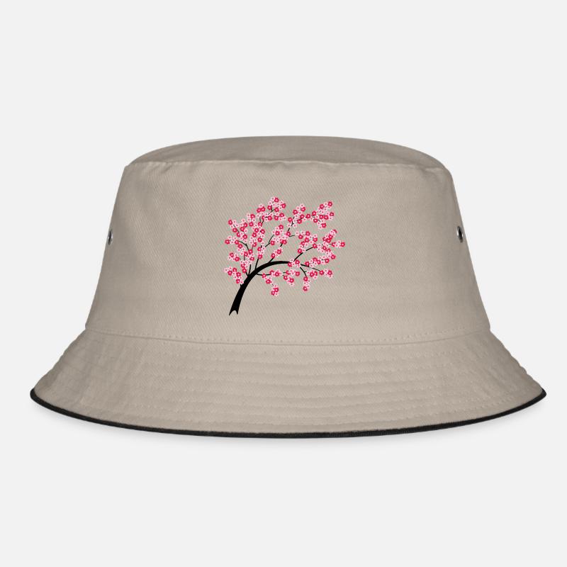 Cherry blossom arch at night Bucket Hat