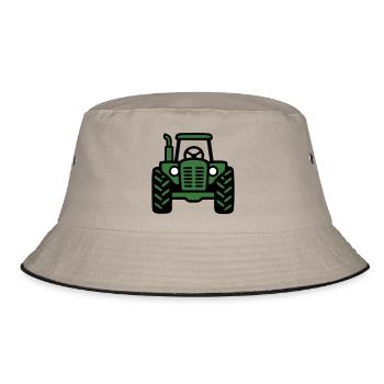 Logo de vue frontale du tracteur - Bob - kaki/noir - Devant