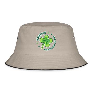 Kämpfer – Wir glauben an dich - Mutmacher - Bucket Hat - Khaki/Schwarz - Vorne