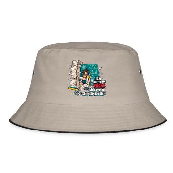 MINT Lehrer Korrektur Humor Lehrerspruch - Bucket Hat - Khaki/Schwarz - Vorne