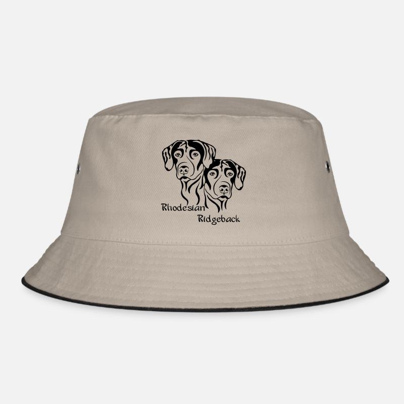 2 Rhodesian Ridgeback / helle Stoffe Bucket Hat