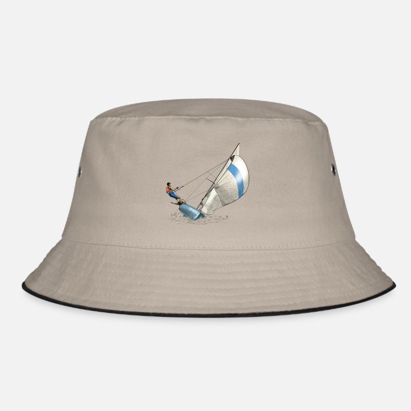 sailing - Bucket Hat - khaki/black
