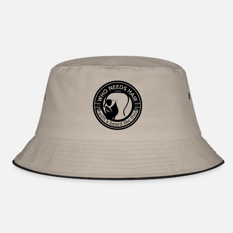 Who needs hair with a beard like this Bucket Hat