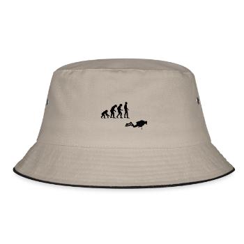 Evolution Tauchen - Bucket Hat - Khaki/Schwarz - Vorne