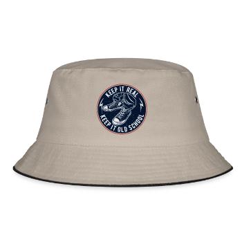 Keep It Oldschool - Bucket Hat - khaki/black - Front