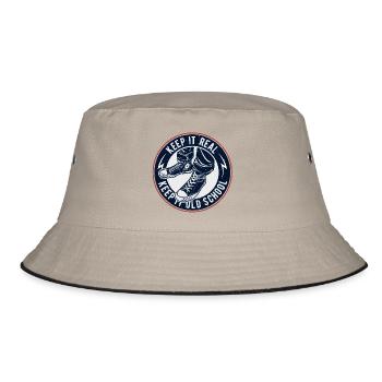 Keep It Oldschool - Bucket Hat - khaki/black - Front