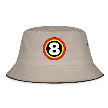 Ziel 8 - Bucket Hat - Khaki/Schwarz - Vorne