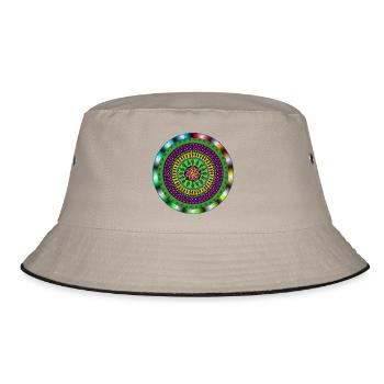 Mandala - Bucket Hat - Khaki/Schwarz - Vorne