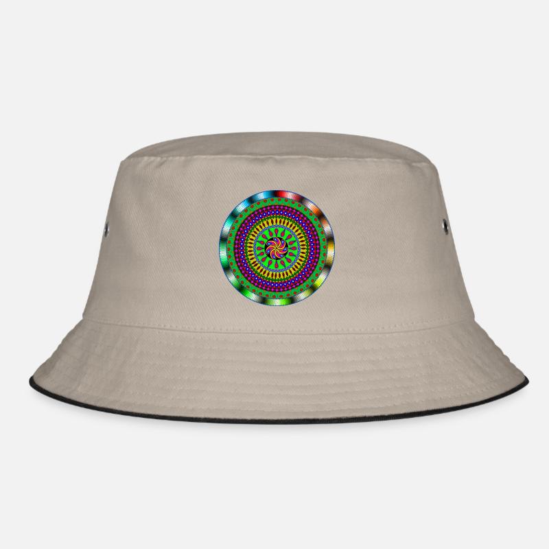 Mandala - Bucket Hat - Khaki/Schwarz