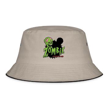 Undead is not Dead 02 - Bucket Hat - Khaki/Schwarz - Vorne