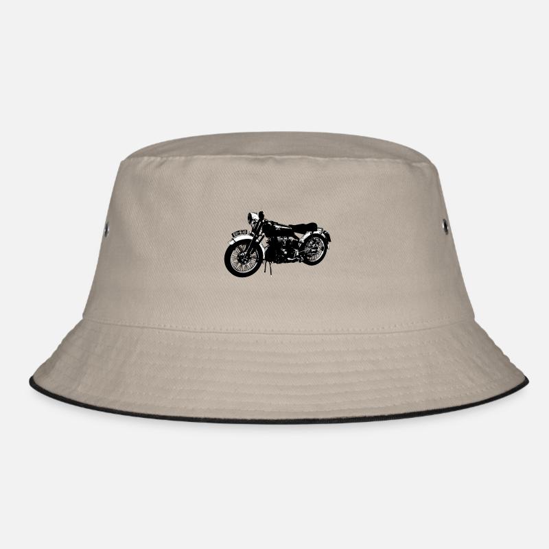 Moto classique Black Shadow - Bob - kaki/noir