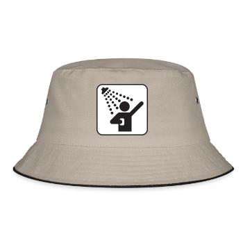have a shower - Bucket Hat - khaki/black - Front