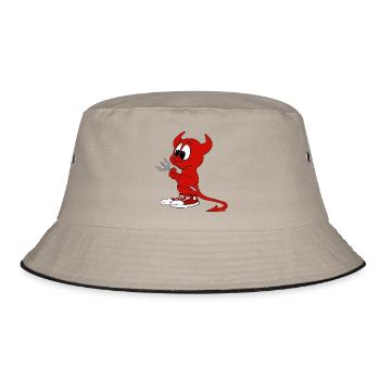 teufelchen - Bucket Hat - khaki/black - Front
