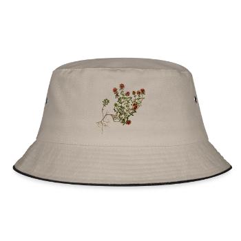 herb rosemary parsley thyme dill oregano - Bucket Hat - khaki/black - Front