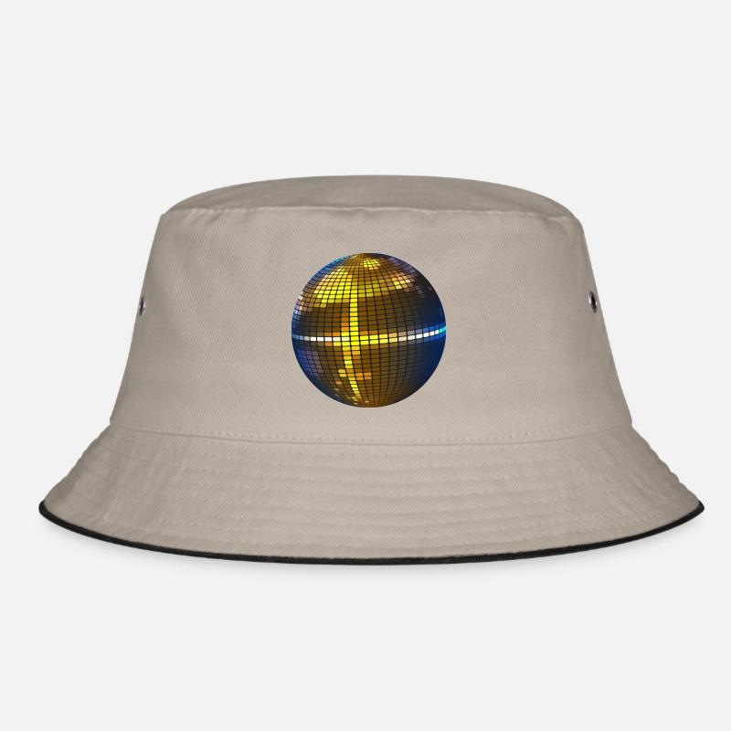 Disco Kugel - Bucket Hat - Khaki/Schwarz