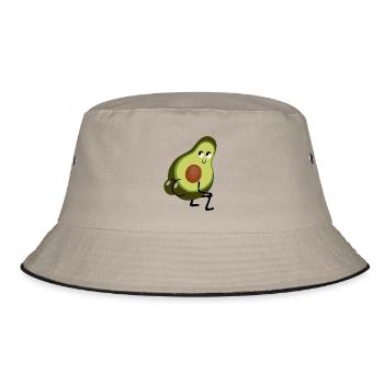 Avocado-Twerk - Bucket Hat - Khaki/Schwarz - Vorne