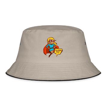 SUPER MOM - Bucket Hat - khaki/black - Front