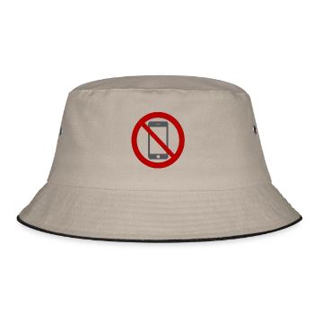 Mobile phone prohibited. - Bucket Hat - khaki/black - Front