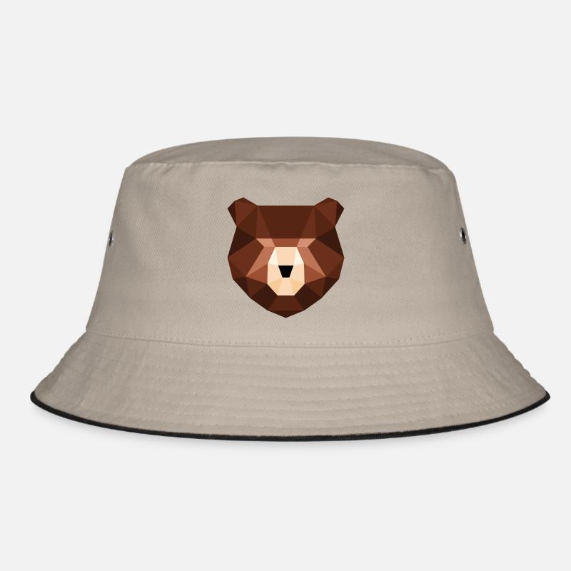 Der Bär - Bucket Hat - Khaki/Schwarz
