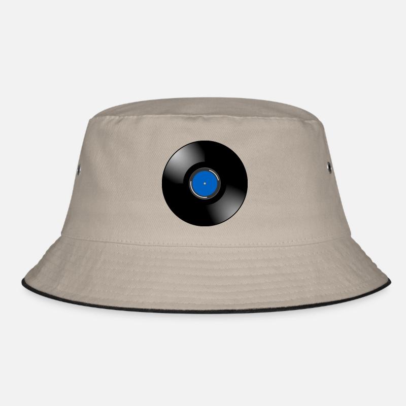 Record in black-blue. Gift Bucket Hat