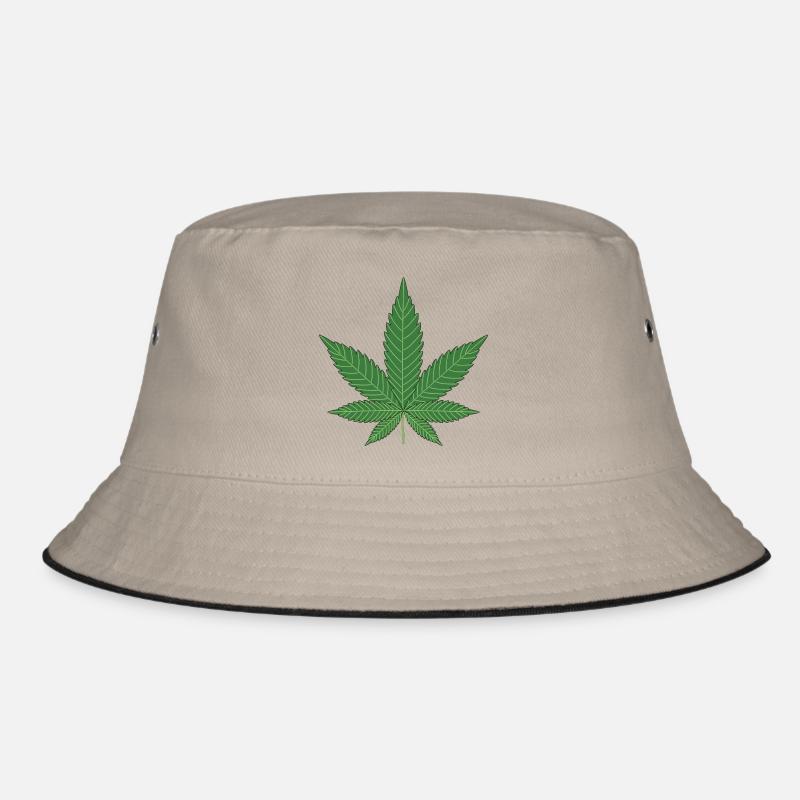 Hemp leaf gift idea Bucket Hat