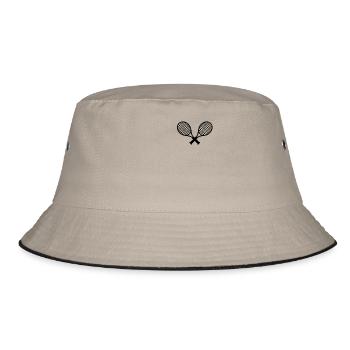 tennis racket - Bucket Hat - khaki/black - Front